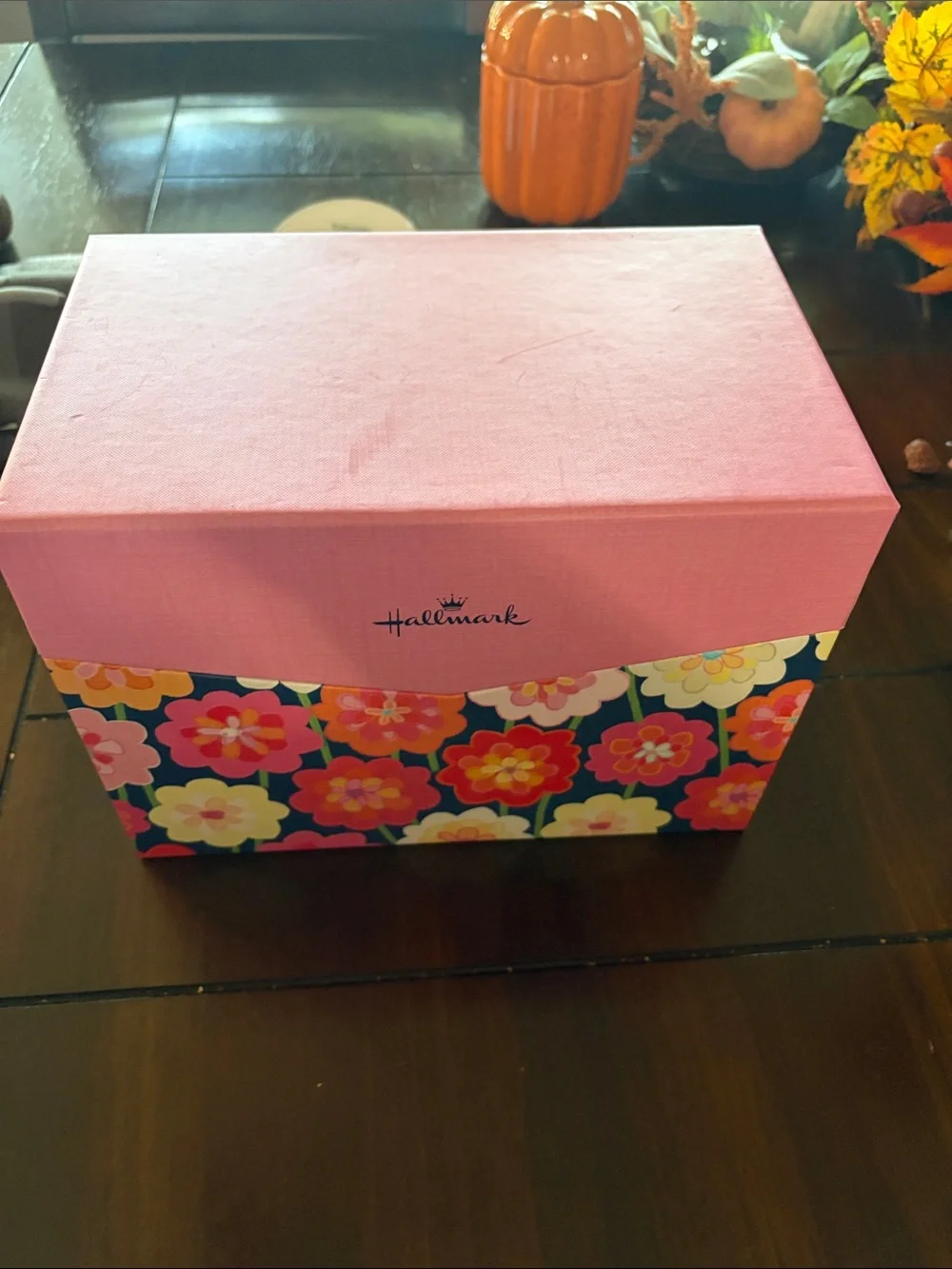 Hallmark Pink Floral Decorative Card Box